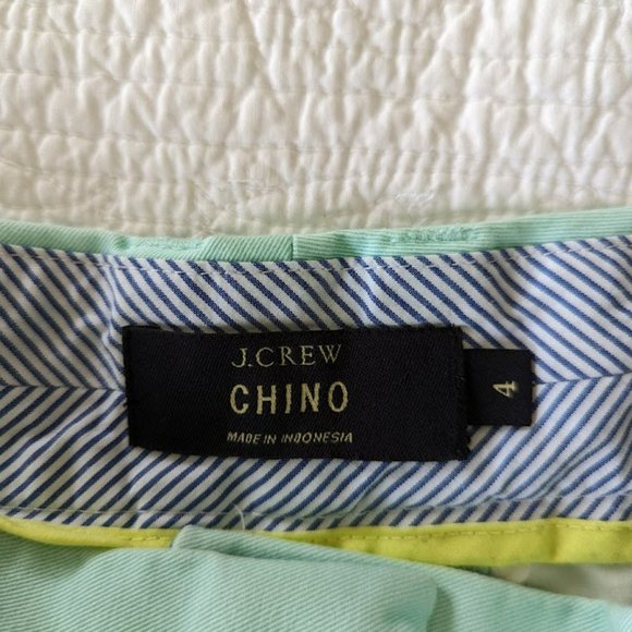 J. Crew Mint Green Chino Shorts - Size 4 - Picture 4 of 9